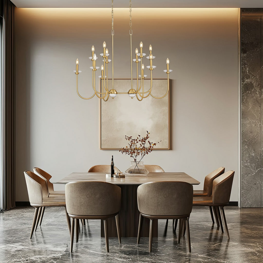 Z-Lite Canada - 352-42L-MGLD - 12 Light Linear Chandelier - Allistair - Modern Gold
