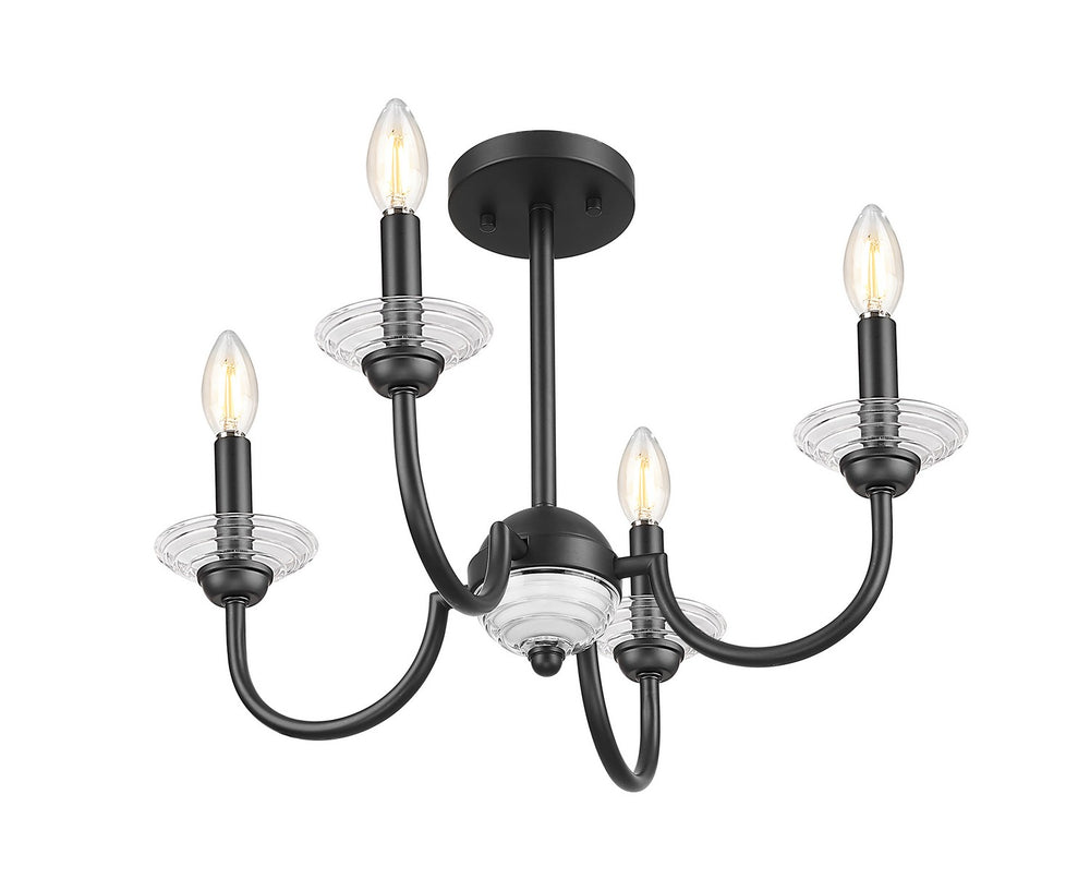 Z-Lite Canada - 352-4SF-MB - Four Light Semi Flush Mount - Allistair - Matte Black