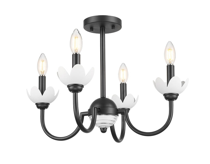 Z-Lite Canada - 352-4SF-MB - Four Light Semi Flush Mount - Allistair - Matte Black