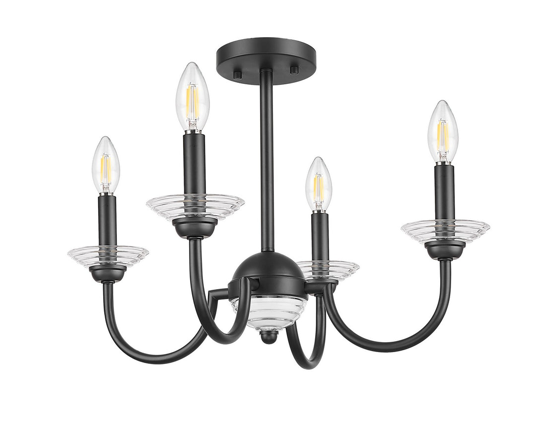 Z-Lite Canada - 352-4SF-MB - Four Light Semi Flush Mount - Allistair - Matte Black