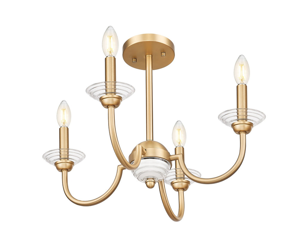 Z-Lite Canada - 352-4SF-MGLD - Four Light Semi Flush Mount - Allistair - Modern Gold