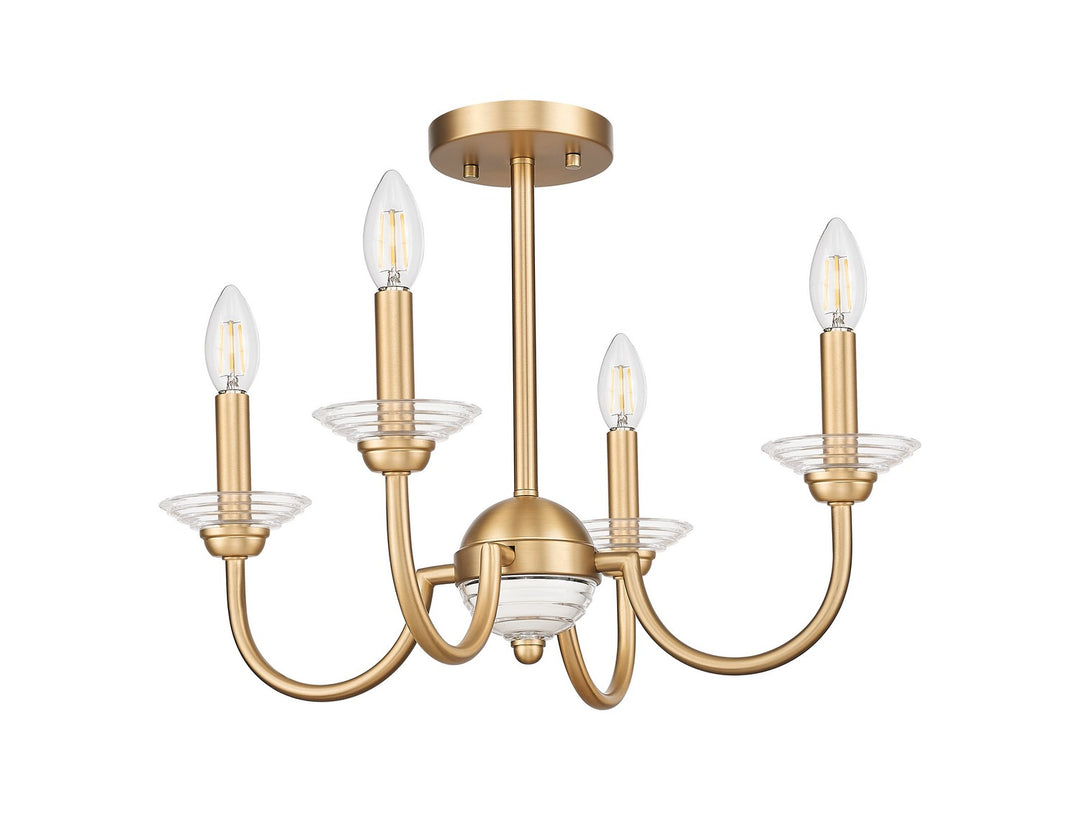 Z-Lite Canada - 352-4SF-MGLD - Four Light Semi Flush Mount - Allistair - Modern Gold
