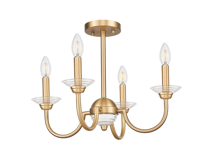 Z-Lite Canada - 352-4SF-MGLD - Four Light Semi Flush Mount - Allistair - Modern Gold