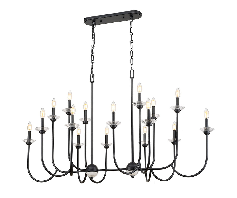 Z-Lite Canada - 352-56L-MB - 16 Light Linear Chandelier - Allistair - Matte Black