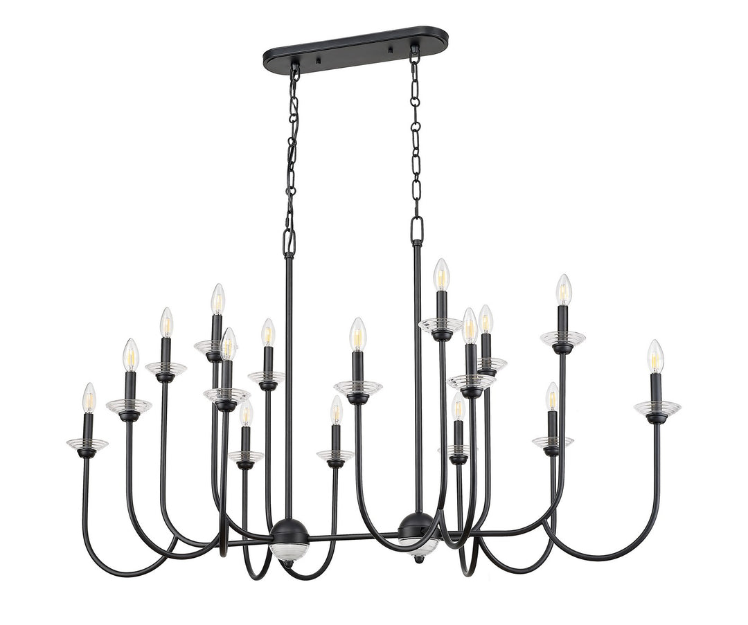 Z-Lite Canada - 352-56L-MB - 16 Light Linear Chandelier - Allistair - Matte Black