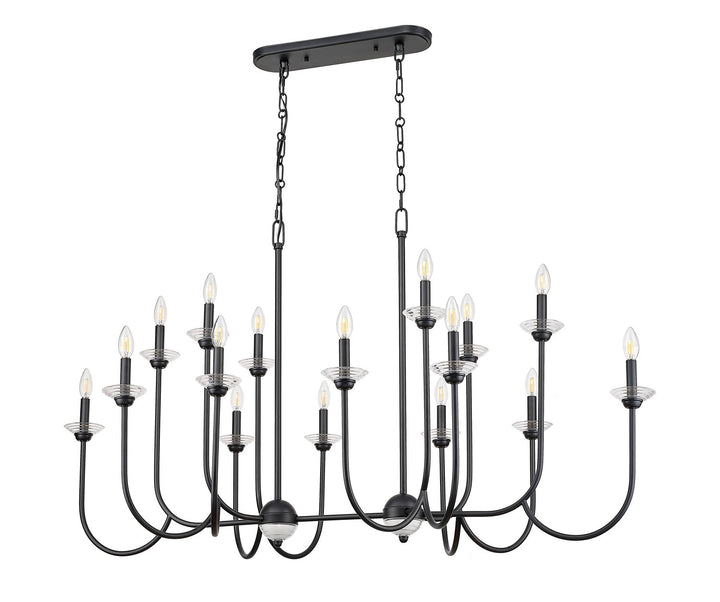 Z-Lite Canada - 352-56L-MB - 16 Light Linear Chandelier - Allistair - Matte Black