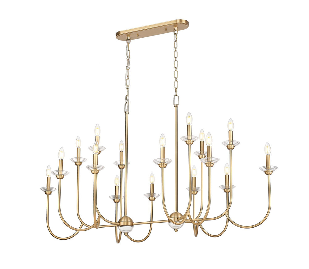 Z-Lite Canada - 352-56L-MGLD - 16 Light Linear Chandelier - Allistair - Modern Gold