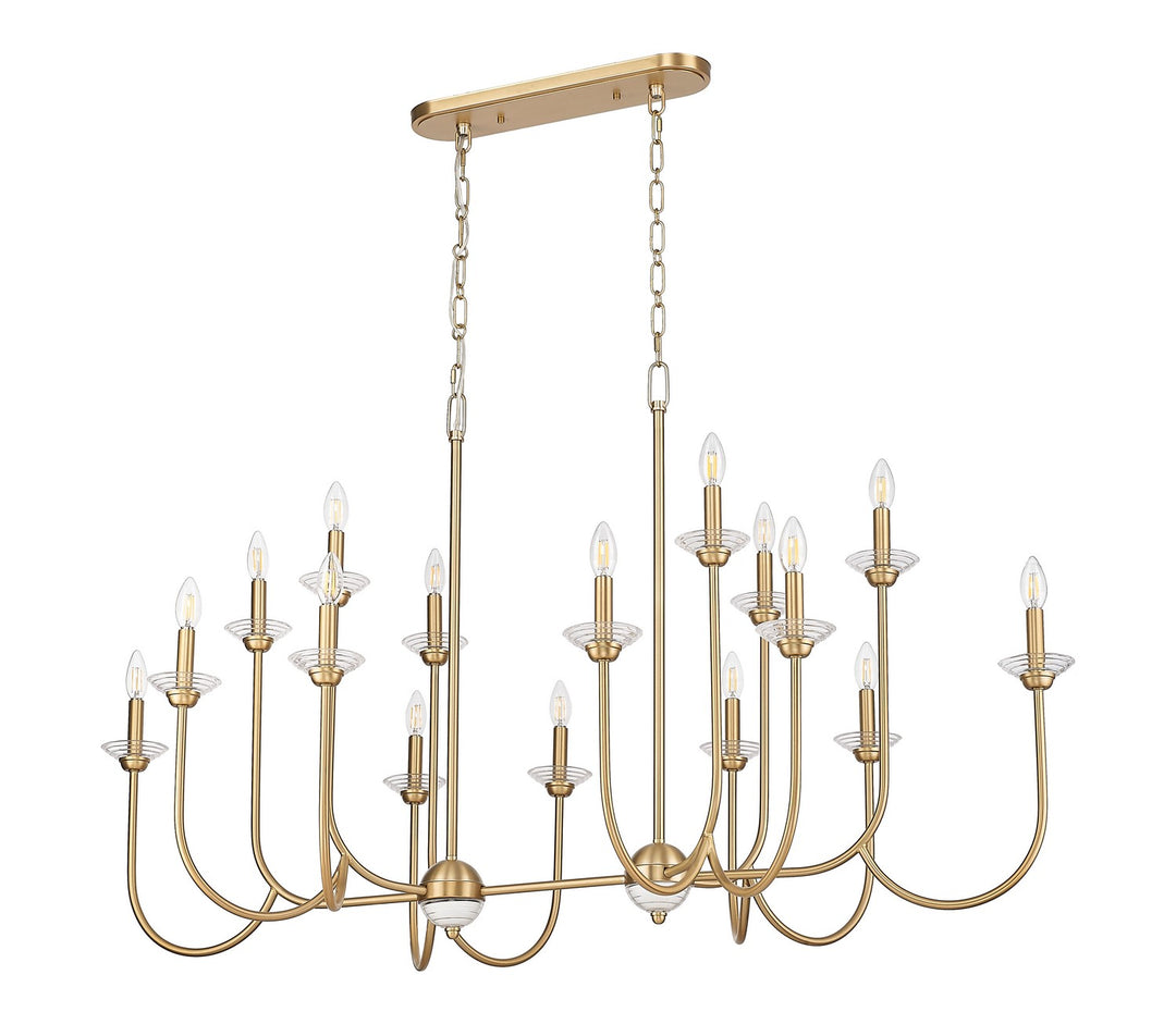 Z-Lite Canada - 352-56L-MGLD - 16 Light Linear Chandelier - Allistair - Modern Gold