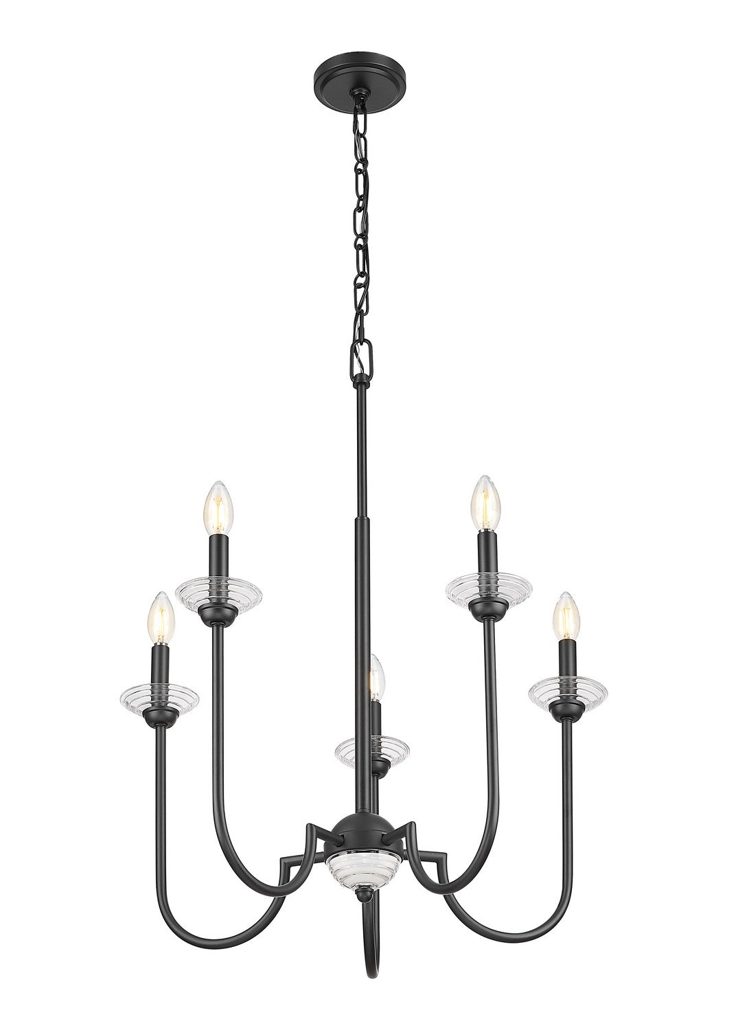 Z-Lite Canada - 352-5MB - Five Light Chandelier - Allistair - Matte Black