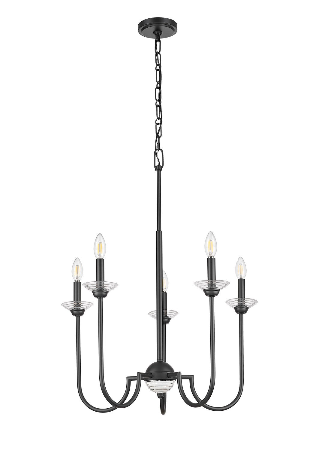 Z-Lite Canada - 352-5MB - Five Light Chandelier - Allistair - Matte Black