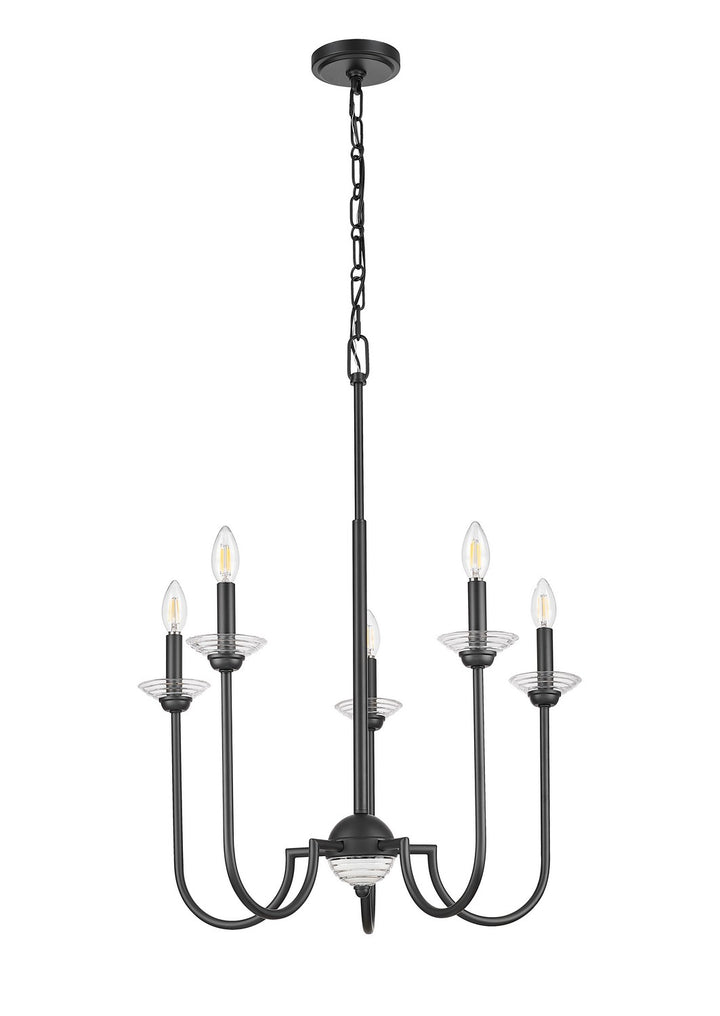 Z-Lite Canada - 352-5MB - Five Light Chandelier - Allistair - Matte Black
