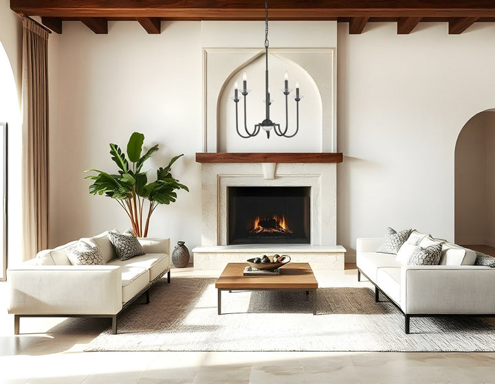 Z-Lite Canada - 352-5MB - Five Light Chandelier - Allistair - Matte Black