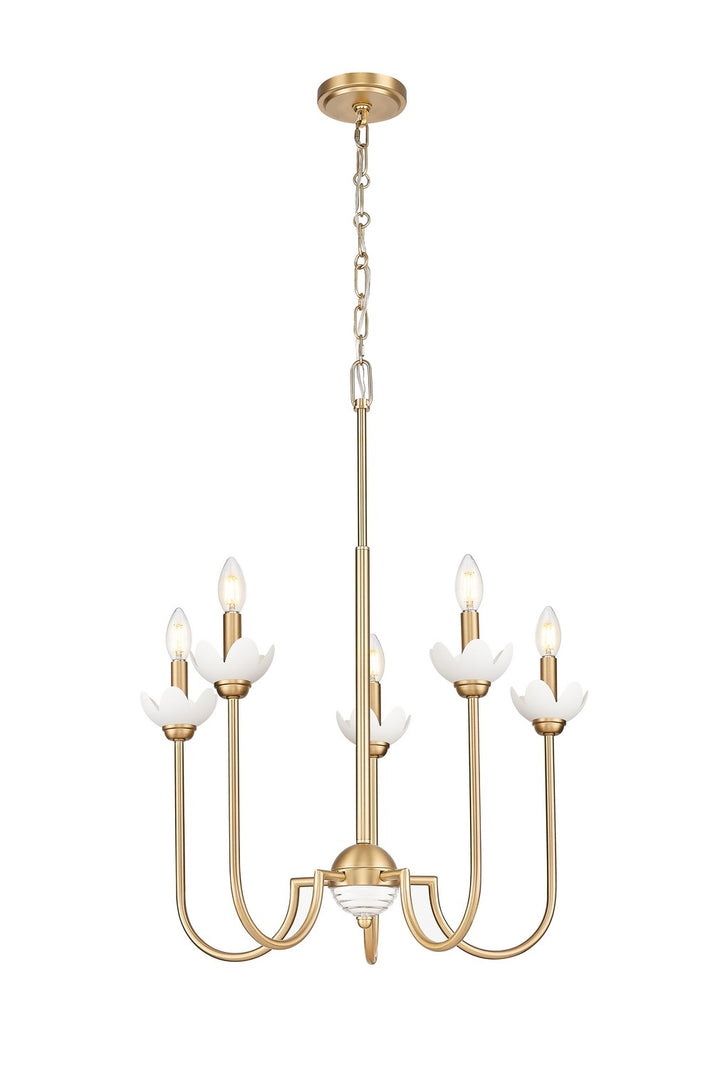 Z-Lite Canada - 352-5MGLD - Five Light Chandelier - Allistair - Modern Gold