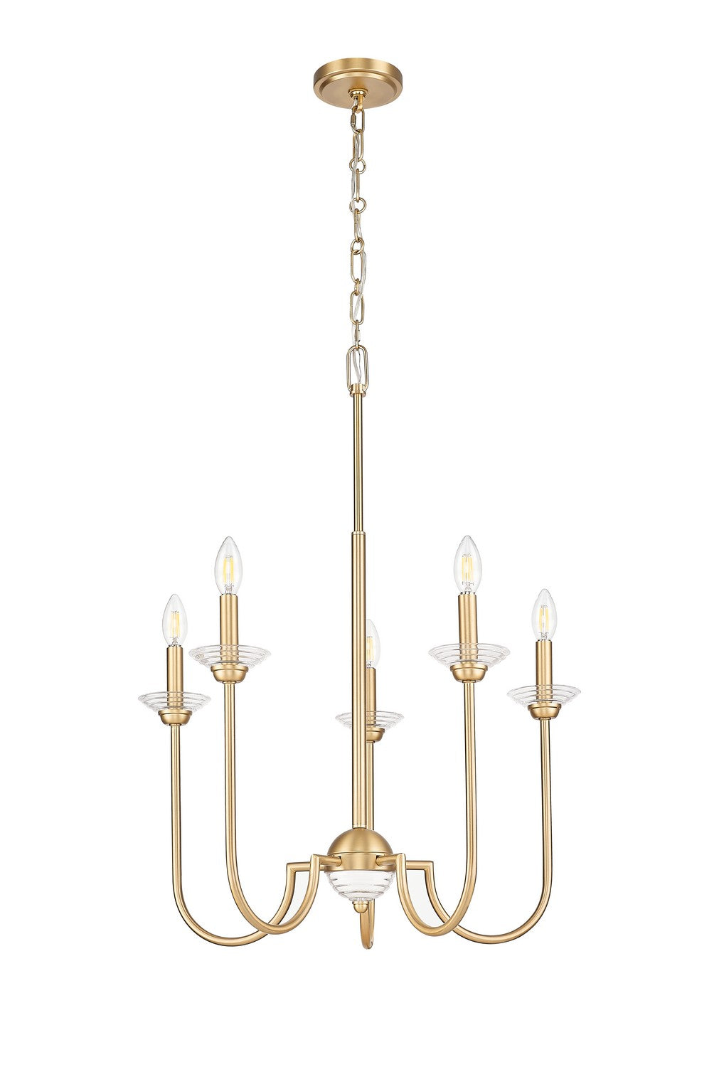 Z-Lite Canada - 352-5MGLD - Five Light Chandelier - Allistair - Modern Gold