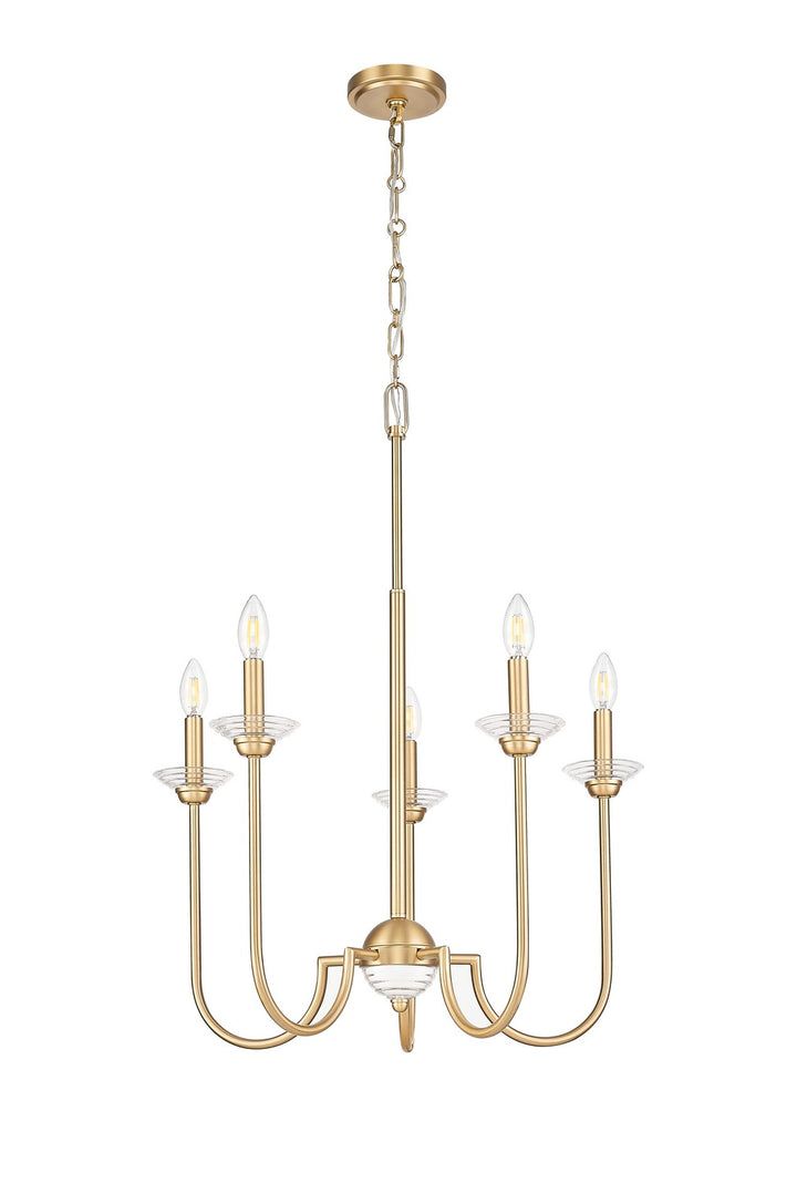 Z-Lite Canada - 352-5MGLD - Five Light Chandelier - Allistair - Modern Gold
