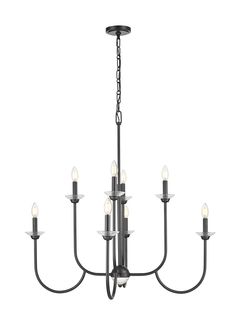 Z-Lite Canada - 352-8MB - Eight Light Chandelier - Allistair - Matte Black