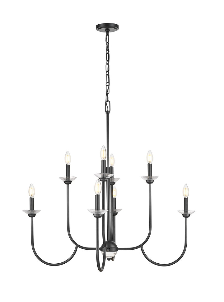 Z-Lite Canada - 352-8MB - Eight Light Chandelier - Allistair - Matte Black