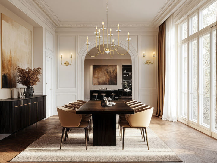 Z-Lite Canada - 352-8MGLD - Eight Light Chandelier - Allistair - Modern Gold