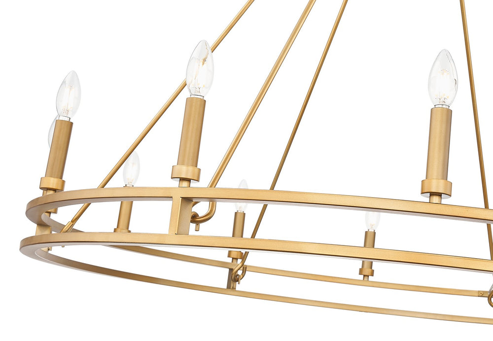 Z-Lite Canada - 4005-12SBR - 12 Light Chandelier - Dennison - Signature Brass