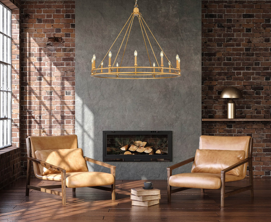 Z-Lite Canada - 4005-12SBR - 12 Light Chandelier - Dennison - Signature Brass