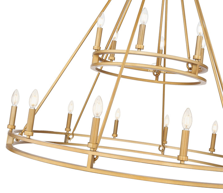 Z-Lite Canada - 4005-18SBR - 18 Light Chandelier - Dennison - Signature Brass