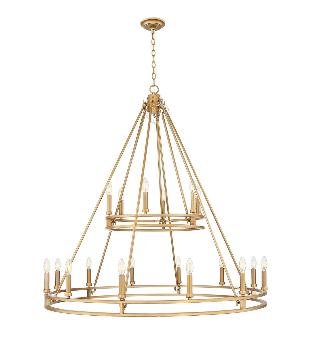 Z-Lite Canada - 4005-18SBR - 18 Light Chandelier - Dennison - Signature Brass