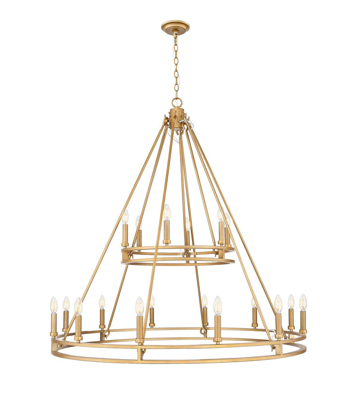 Z-Lite Canada - 4005-18SBR - 18 Light Chandelier - Dennison - Signature Brass