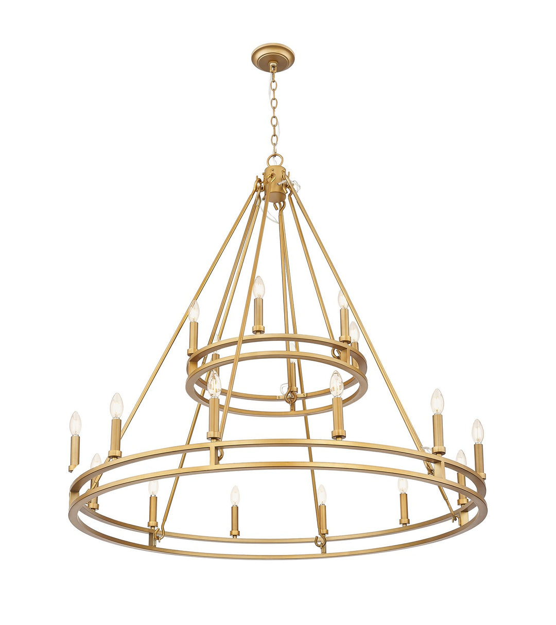Z-Lite Canada - 4005-18SBR - 18 Light Chandelier - Dennison - Signature Brass