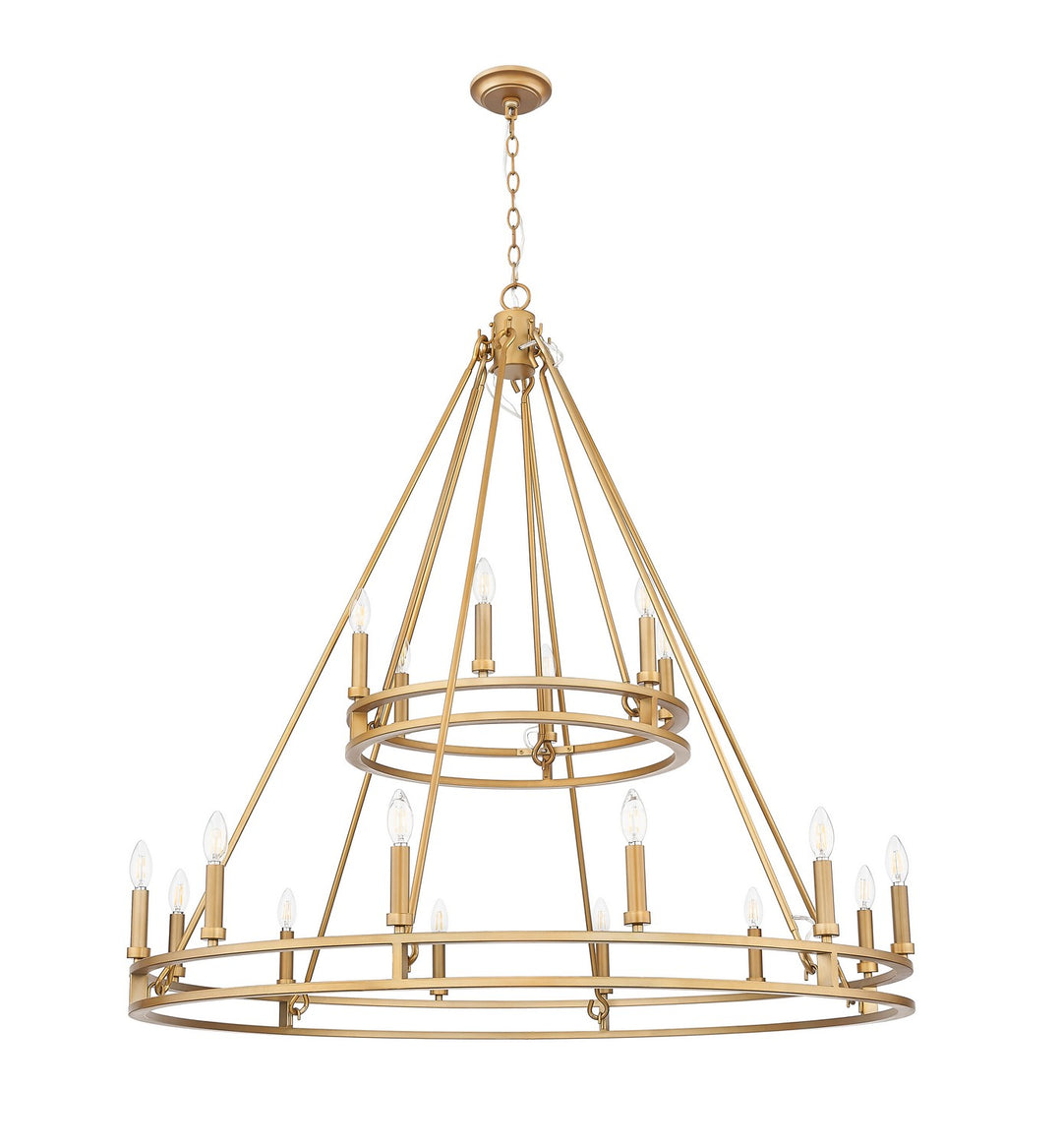 Z-Lite Canada - 4005-18SBR - 18 Light Chandelier - Dennison - Signature Brass