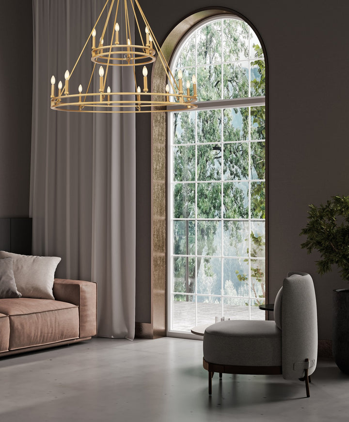 Z-Lite Canada - 4005-18SBR - 18 Light Chandelier - Dennison - Signature Brass