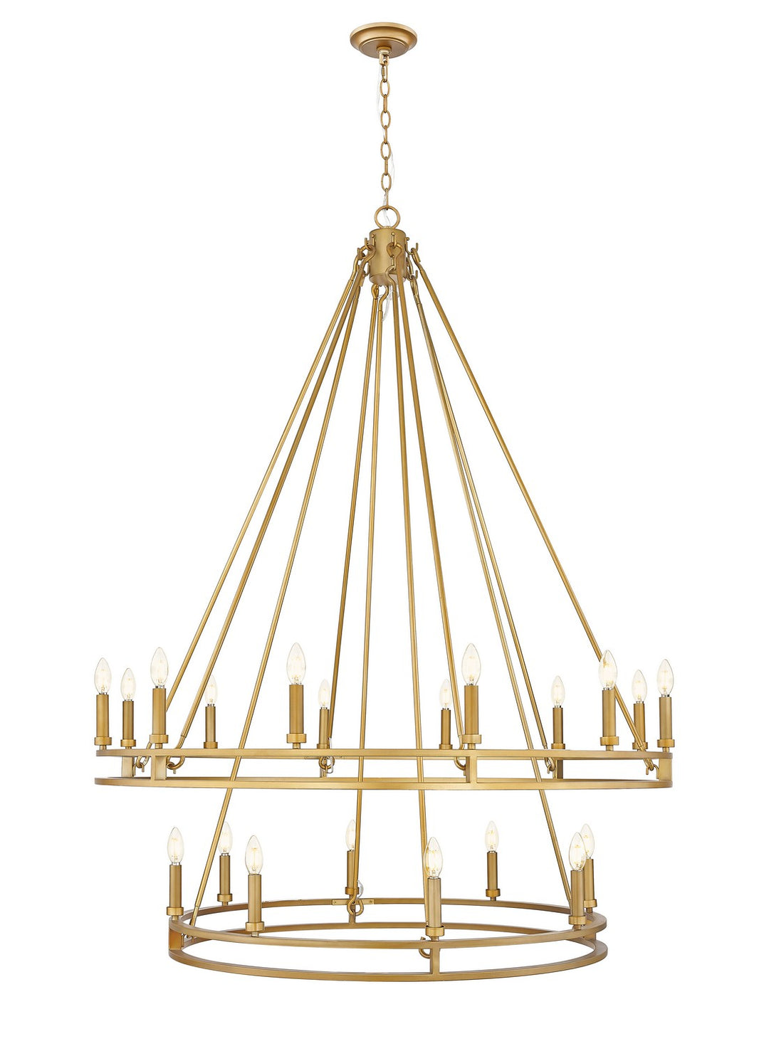Z-Lite Canada - 4005-20SBR - 20 Light Chandelier - Dennison - Signature Brass