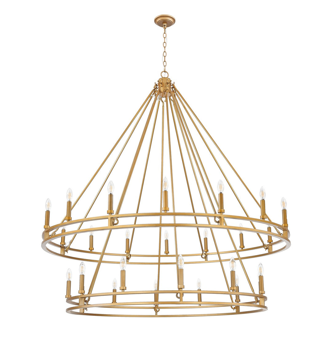 Z-Lite Canada - 4005-28SBR - 28 Light Chandelier - Dennison - Signature Brass