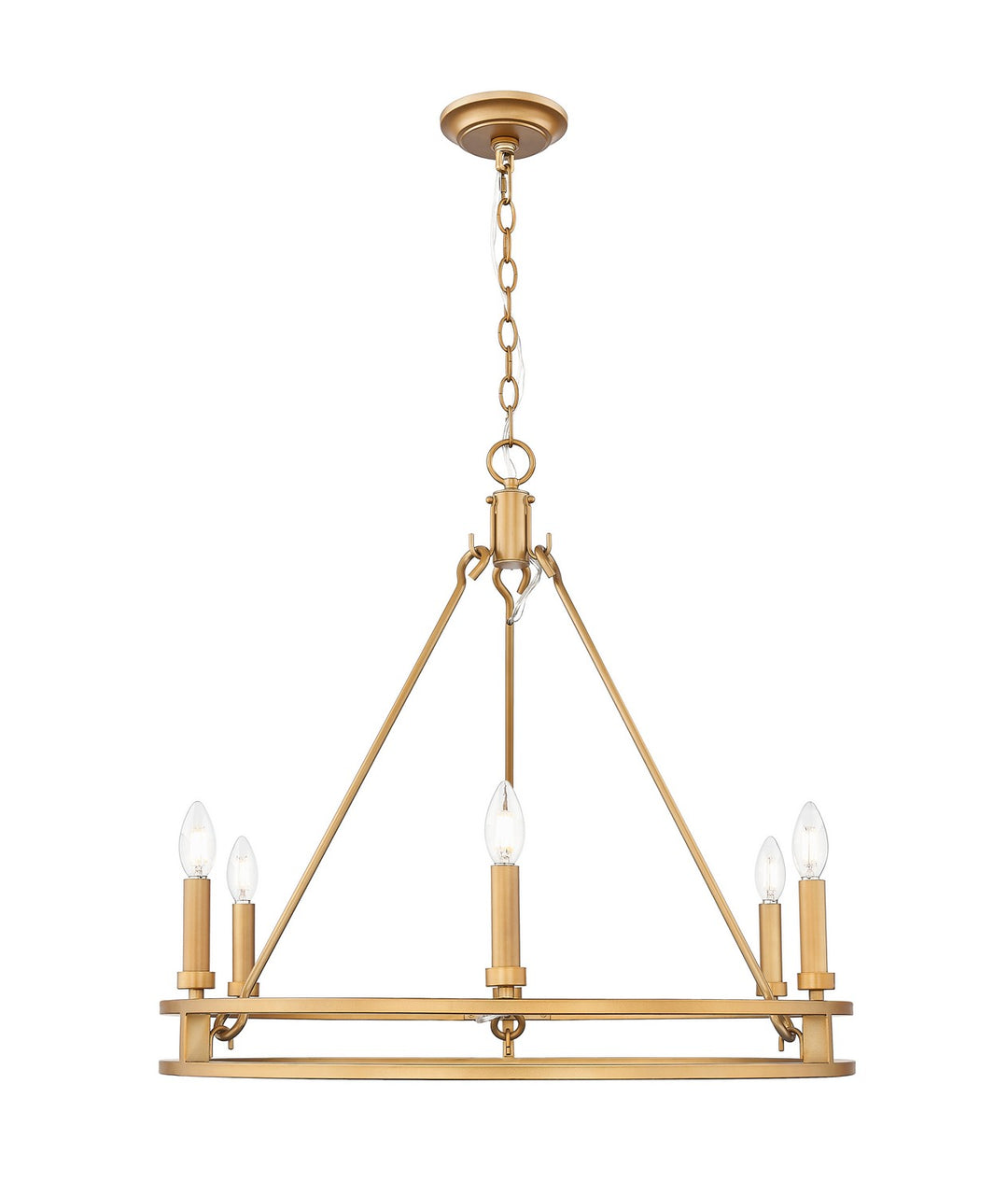 Z-Lite Canada - 4005-6SBR - Six Light Chandelier - Dennison - Signature Brass