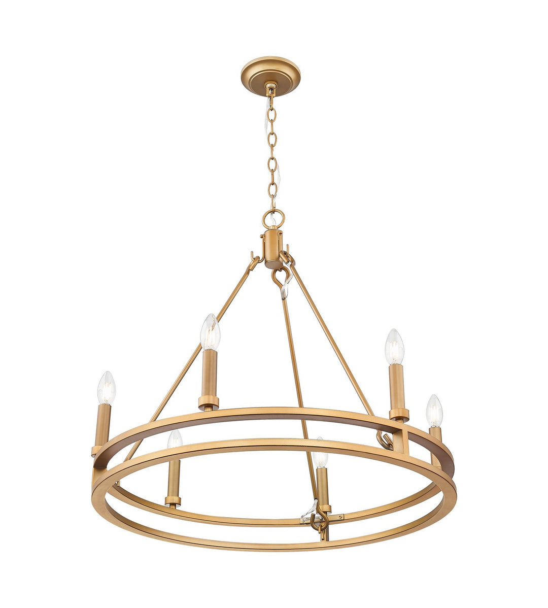 Z-Lite Canada - 4005-6SBR - Six Light Chandelier - Dennison - Signature Brass