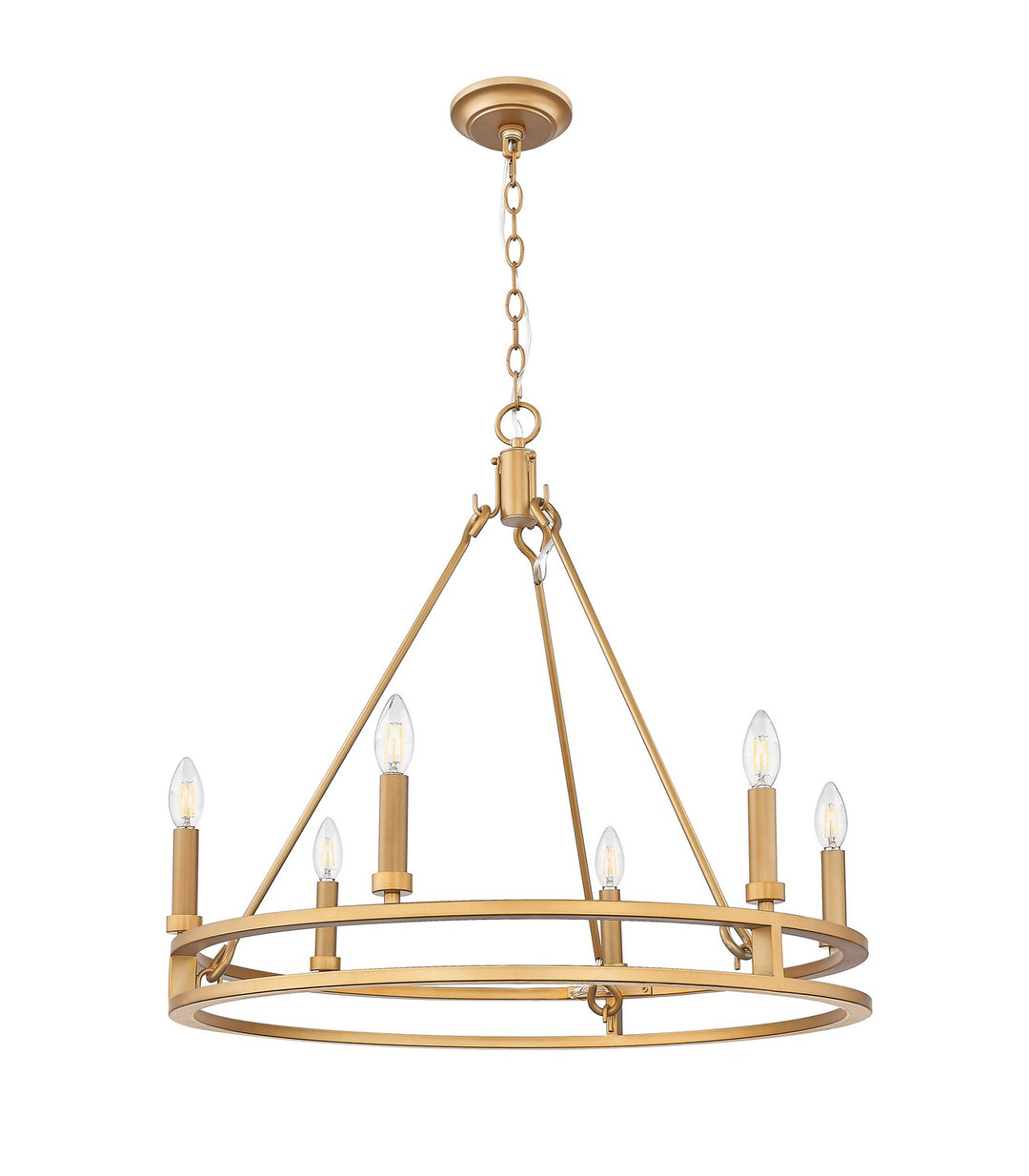 Z-Lite Canada - 4005-6SBR - Six Light Chandelier - Dennison - Signature Brass