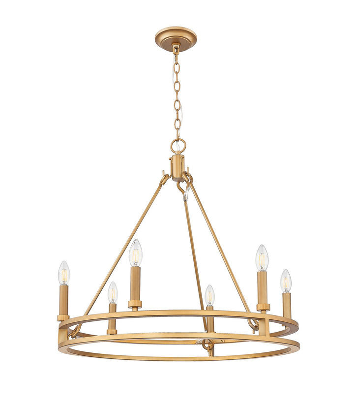 Z-Lite Canada - 4005-6SBR - Six Light Chandelier - Dennison - Signature Brass