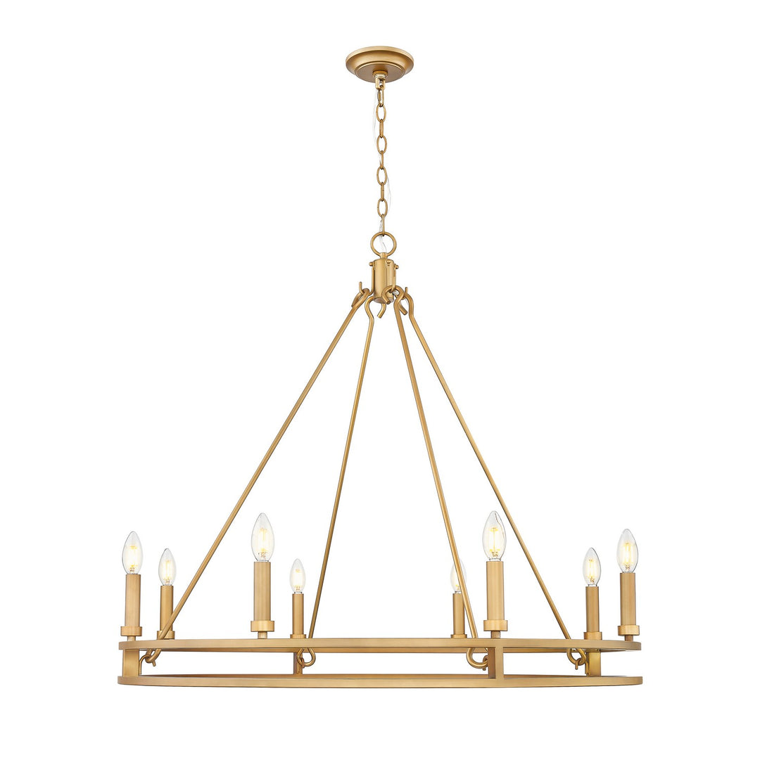 Z-Lite Canada - 4005-8SBR - Eight Light Chandelier - Dennison - Signature Brass