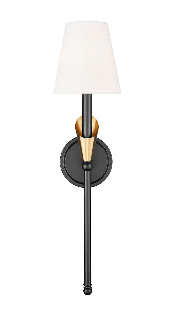 Z-Lite Canada - 4014-1SA-MB-MGLD - One Light Wall Sconce - Claudelle - Matte Black + Modern Gold