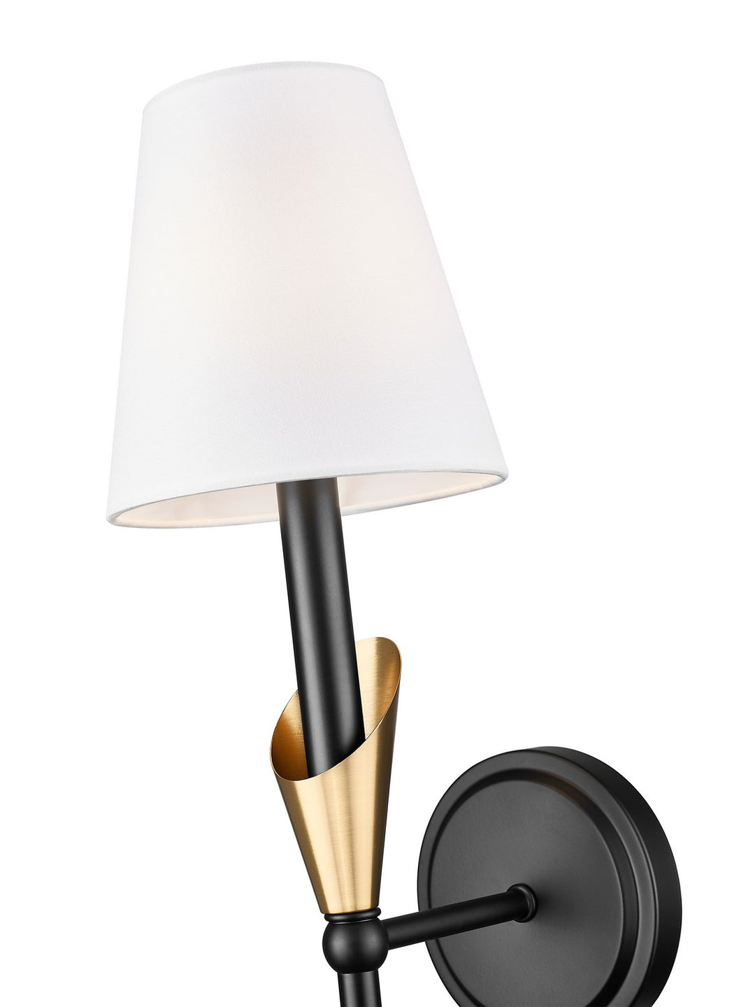 Z-Lite Canada - 4014-1SA-MB-MGLD - One Light Wall Sconce - Claudelle - Matte Black + Modern Gold