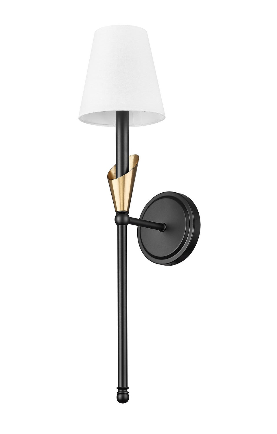 Z-Lite Canada - 4014-1SA-MB-MGLD - One Light Wall Sconce - Claudelle - Matte Black + Modern Gold