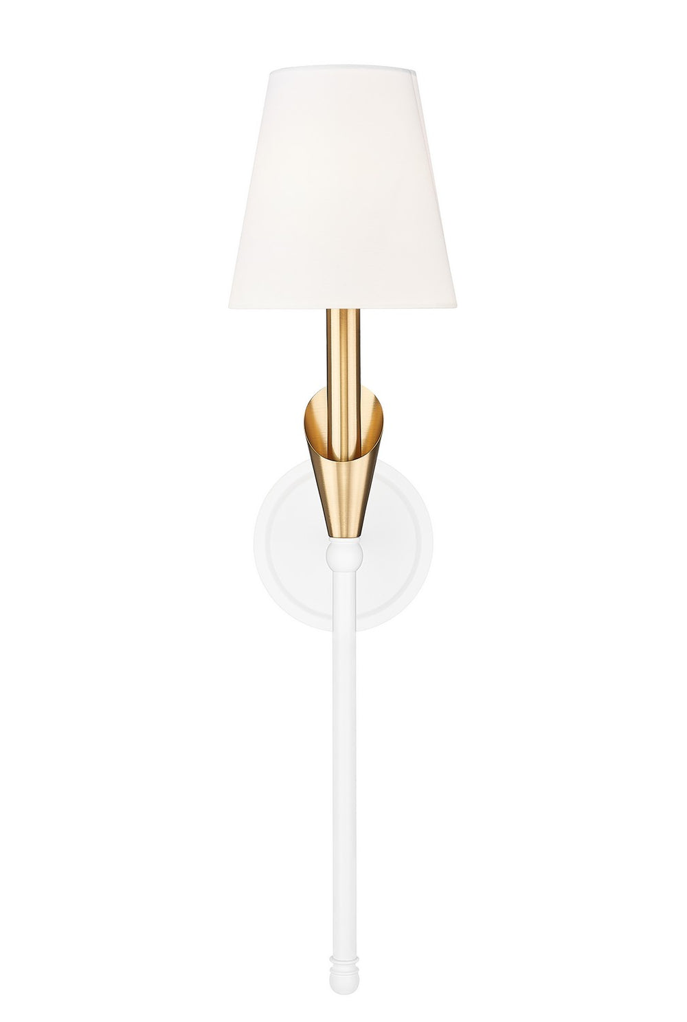 Z-Lite Canada - 4014-1SA-TW-MGLD - One Light Wall Sconce - Claudelle - Textured White + Modern Gold