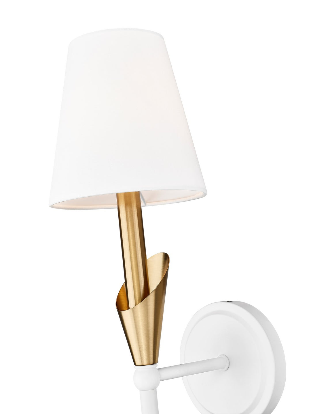 Z-Lite Canada - 4014-1SA-TW-MGLD - One Light Wall Sconce - Claudelle - Tundra White + Modern Gold
