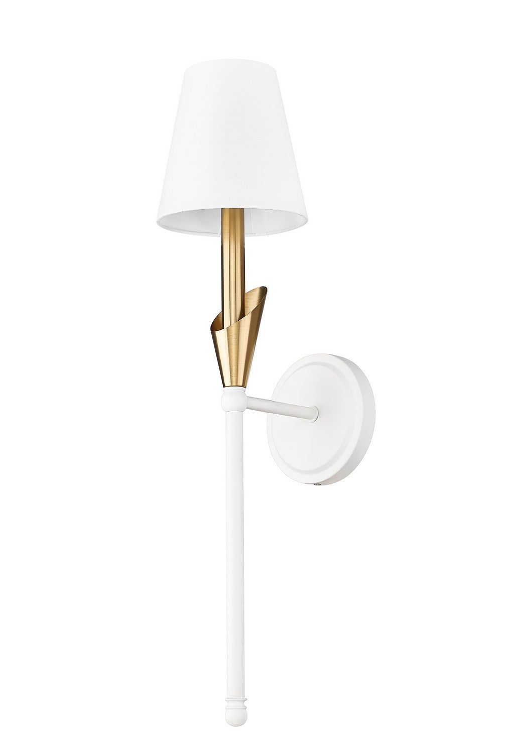 Z-Lite Canada - 4014-1SA-TW-MGLD - One Light Wall Sconce - Claudelle - Tundra White + Modern Gold