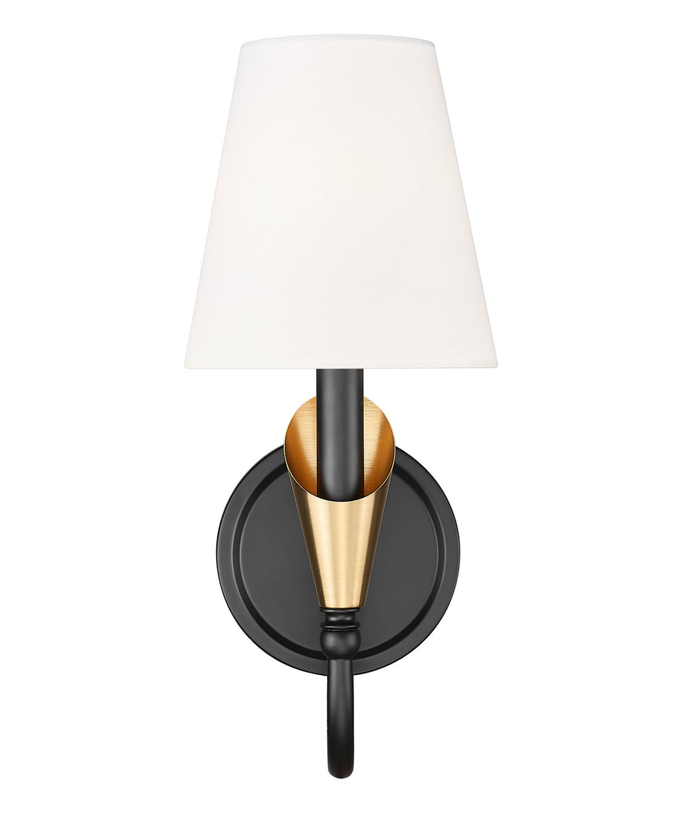 Z-Lite Canada - 4014-1S-MB-MGLD - One Light Wall Sconce - Claudelle - Matte Black + Modern Gold