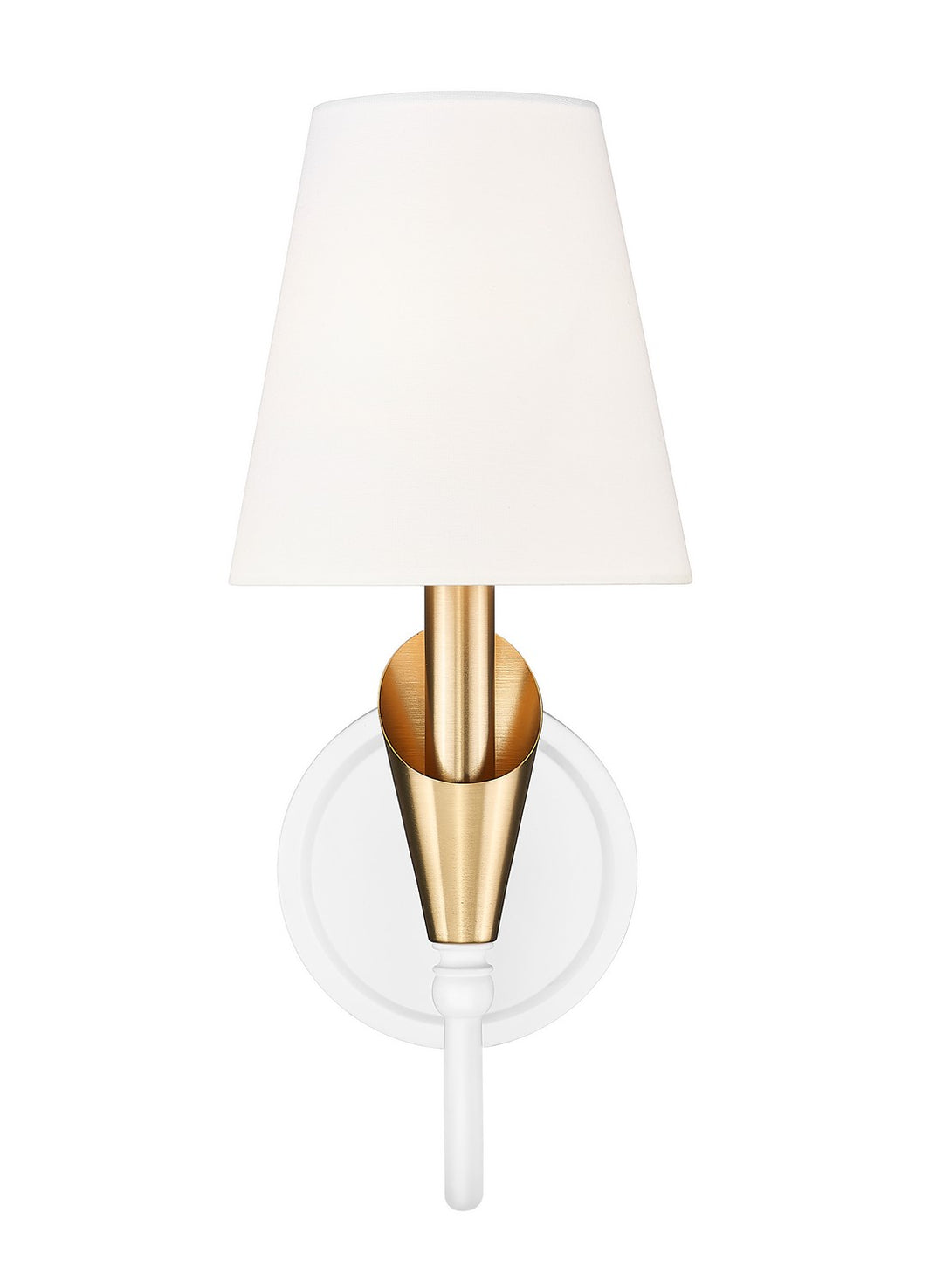 Z-Lite Canada - 4014-1S-TW-MGLD - One Light Wall Sconce - Claudelle - Textured White + Modern Gold