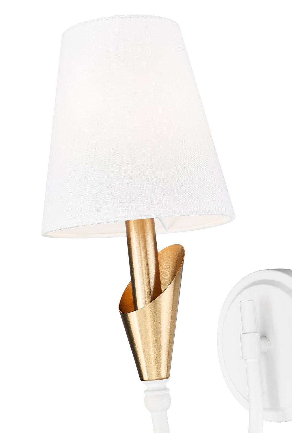 Z-Lite Canada - 4014-1S-TW-MGLD - One Light Wall Sconce - Claudelle - Textured White + Modern Gold