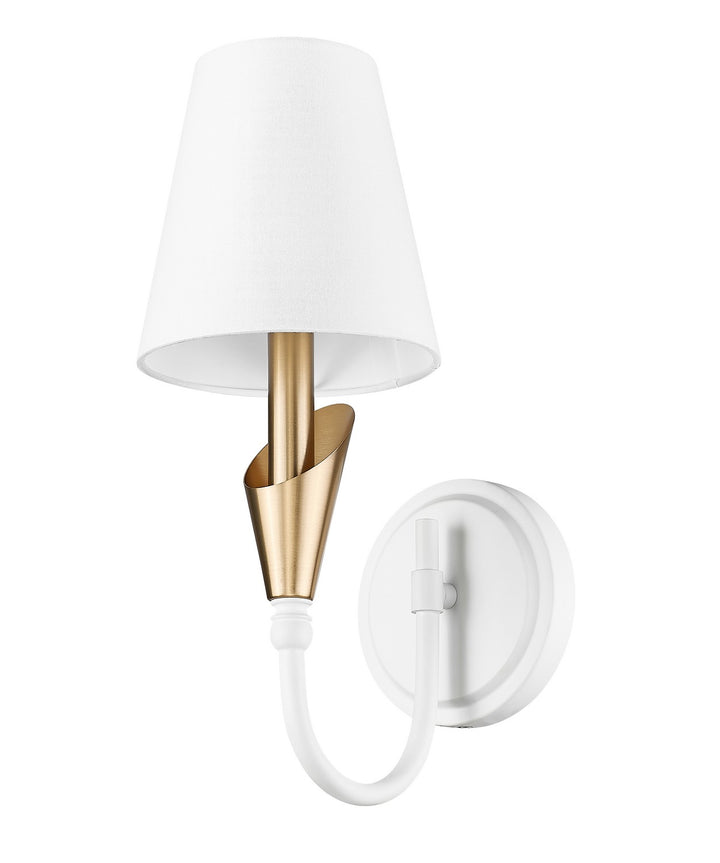 Z-Lite Canada - 4014-1S-TW-MGLD - One Light Wall Sconce - Claudelle - Textured White + Modern Gold