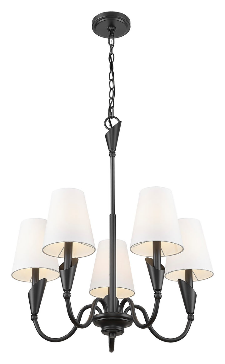 Z-Lite Canada - 4014-24MB - Five Light Chandelier - Claudelle - Matte Black
