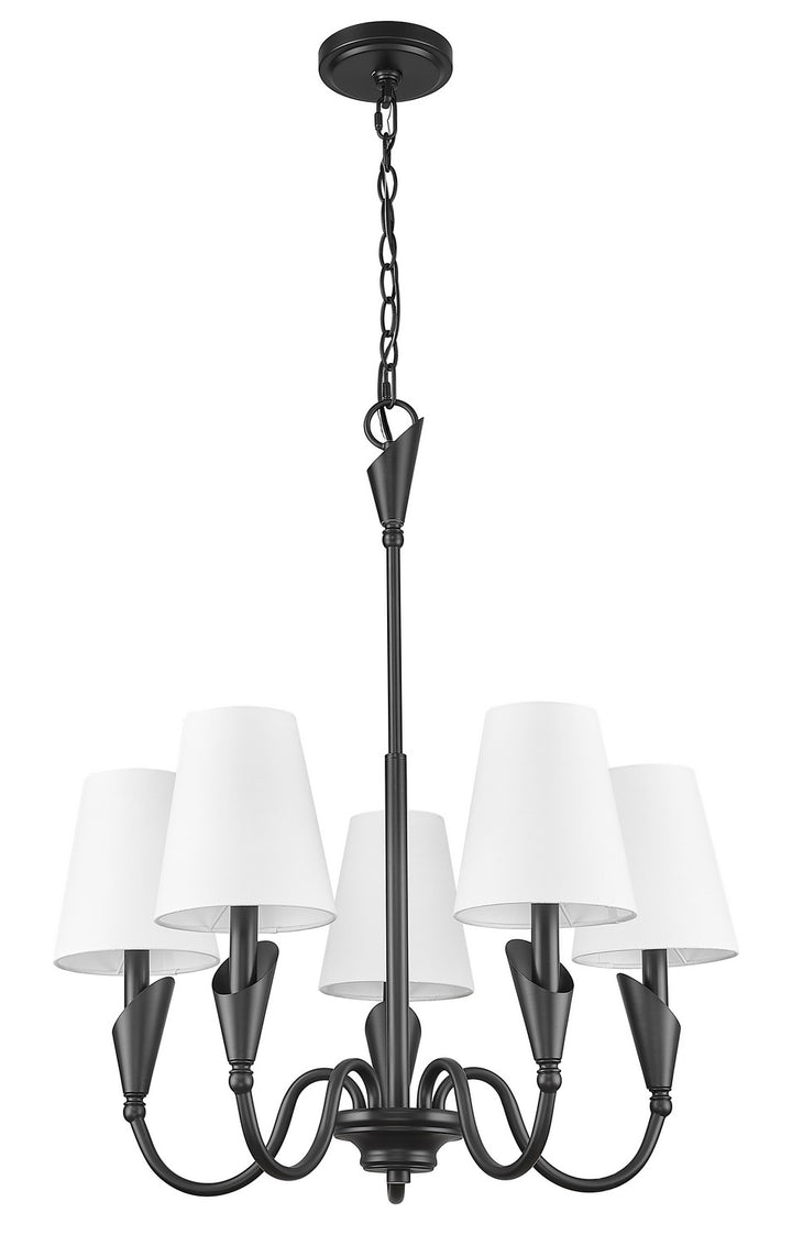 Z-Lite Canada - 4014-24MB - Five Light Chandelier - Claudelle - Matte Black