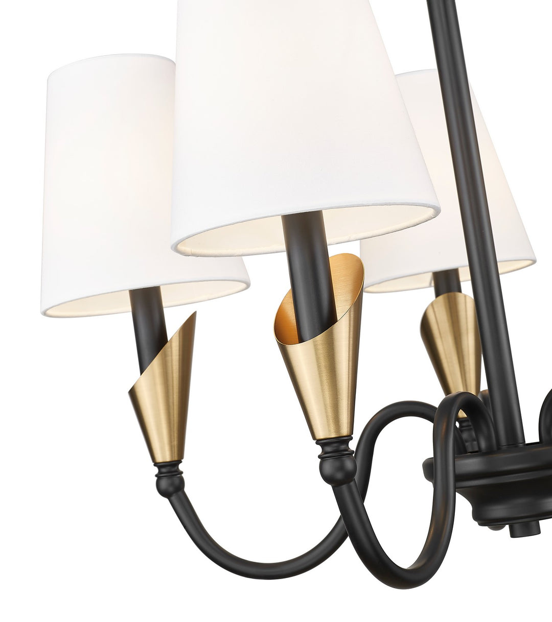 Z-Lite Canada - 4014-24MB-MGLD - Five Light Chandelier - Claudelle - Matte Black + Modern Gold